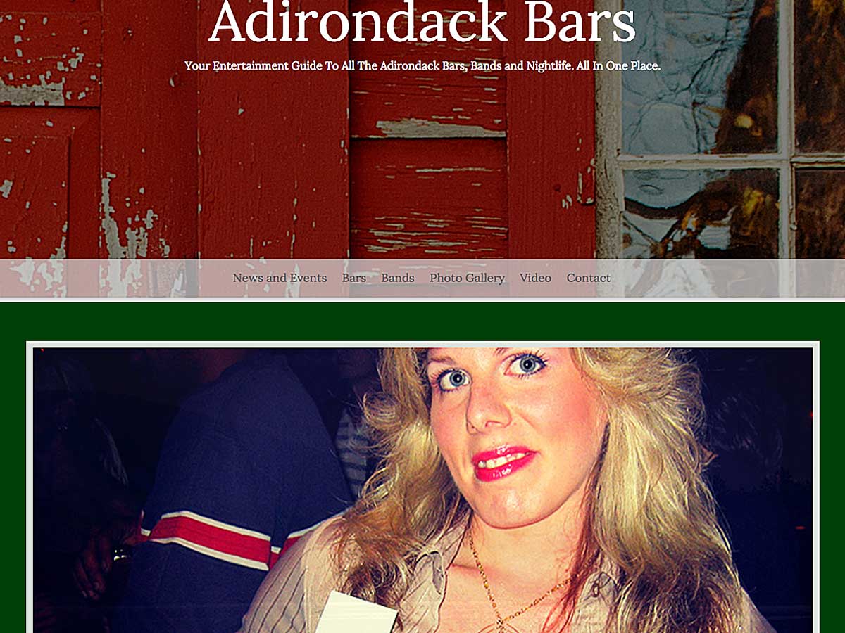 Adirondack Bar Website Screenshot