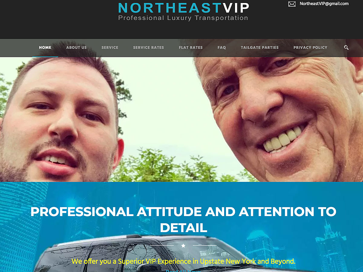 Northeast VIP Limo Website Screenshot